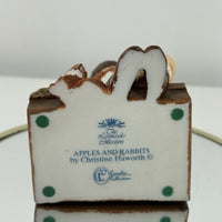 Thumbnail for Leonardo Collection Apples and Rabbits Figurine by Christine Haworth Gift 5.25”8