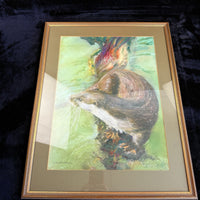 Thumbnail for Otter in Water Signed Shirley Williams original Watercolor Painting framed large9