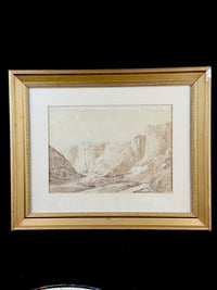 Thumbnail for Antique 1818 Watercolor “The Avon” by JV Framed English Landscape River Scene11