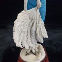 Thumbnail for Florence Giuseppe Armani lady Figurine 1987 Art Deco in Blue 34cm Italy decor.3