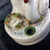 Thumbnail for Antique staffordshire Swan Victorian Spill Vase Porcelain 4.5