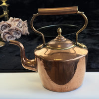 Thumbnail for Antique Large Copper Kettle with Brass and Copper Handle - English Country House1