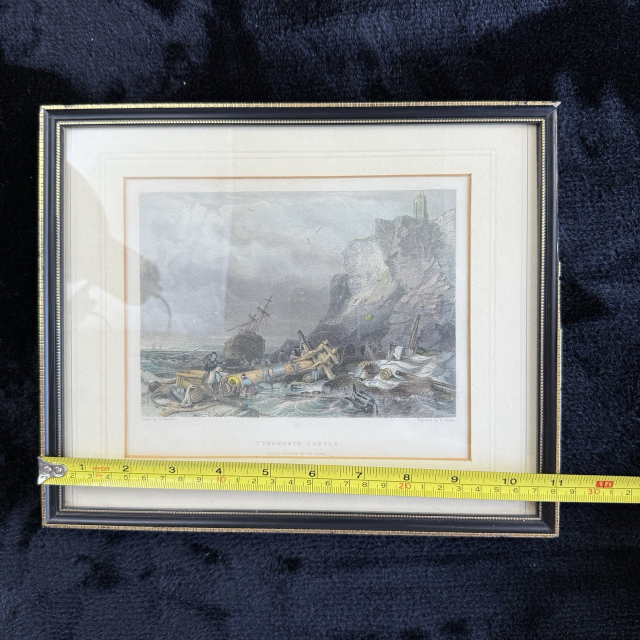Antique Hand-Colored Lithographs Dunstanborough Castle & Tynemouth Pair Prints13