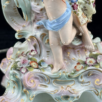 Thumbnail for Antique Dresden Meissen Style Sitzendorf Porcelain Candelabra 19th Century Decor13
