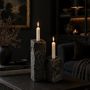 Bording Diabas Candle Holders Unique HandCrafted Swedish Stone Art from Gylsboda1