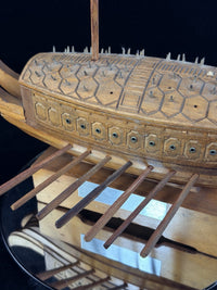 Thumbnail for Handmade Korean Turtle Ship Model Geobukseon War Boat Wood 15” Dragon Head Korea13