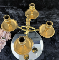 Thumbnail for Vintage Brass Candelabra  Four Arm Candlestick Holder3