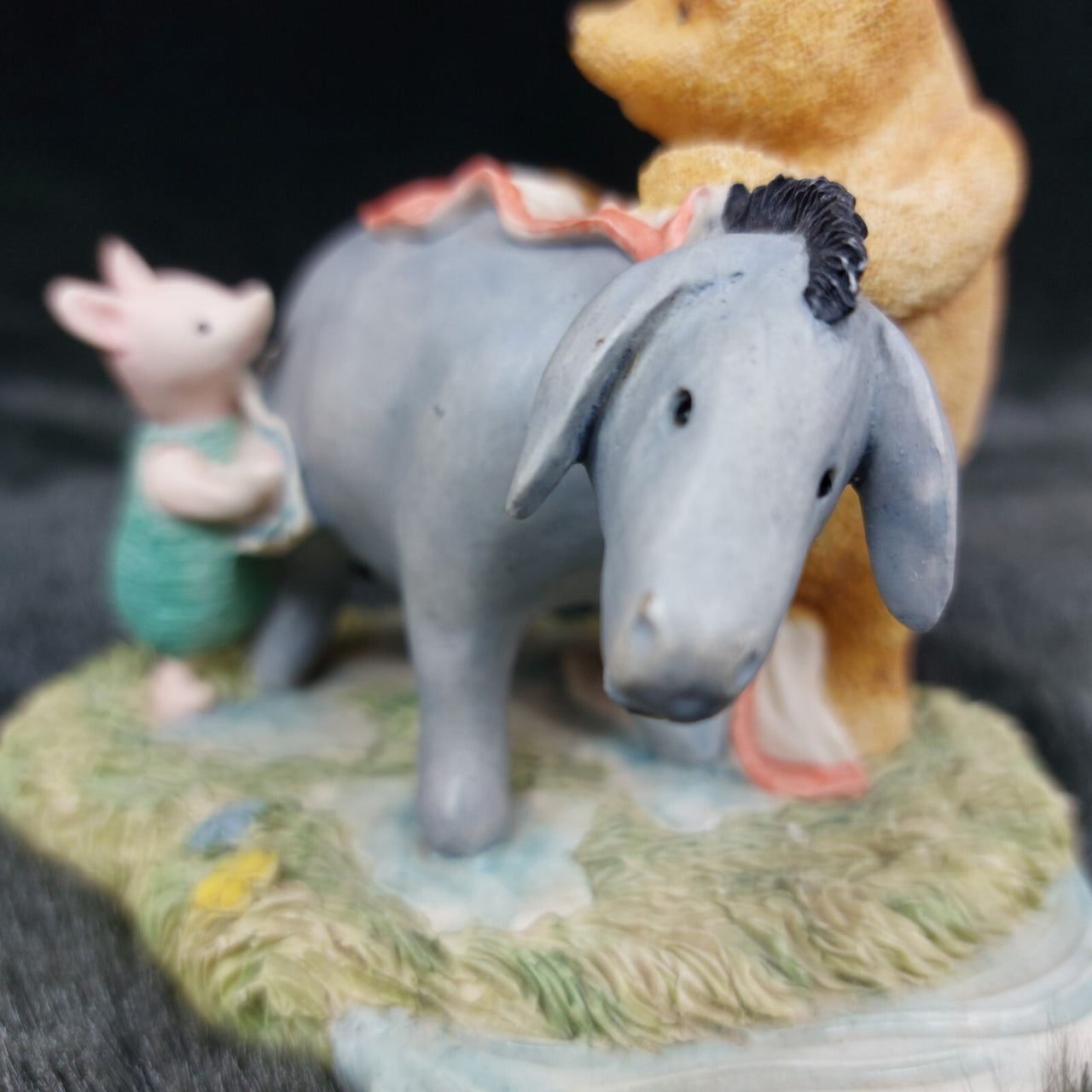 Classic Pooh “Eeyore Getting Dried” Figurine by Border Fine Arts China A00697