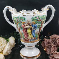 Thumbnail for Capodimonte Style Vase with Classical Figures decor roman antique greek Figurine13