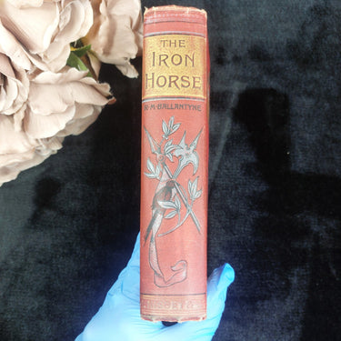 1871  Ballantyne The Iron Horse Book Good Red Decorated Railway Adventure Rare 1