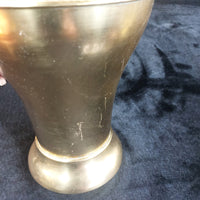 Thumbnail for Vtg/ Antique Brass Vase Embossed Floral Design   Decor Patina Dent Wear 13