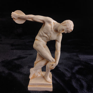 Greek Discobolus Discus Thrower Statue Made in Greece – 7in Resin Figure 347g.0