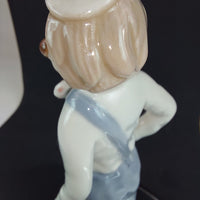 Thumbnail for Casades Clown Bag with Porcelain Figurine Collectible from Spain, 6in blue deco13