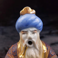 Thumbnail for Vintage Japanese Hand-Painted Porcelain Oriental Pipe Smoker Incense Figurine 4