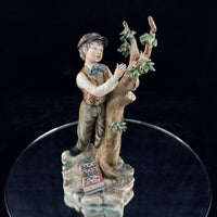 Thumbnail for Capodimonte Volta Boy with Tree Figurine Hand Painted Italian Porcelain See Pics8