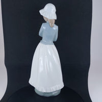 Thumbnail for Nao by Porcelain LladrÃ³ Girl with Bonnet Figurine - 9.4