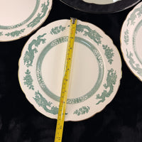 Thumbnail for Royal Cauldon Antique Green Dragon Plates x6 England Ironstone c.1900s. 10.5
