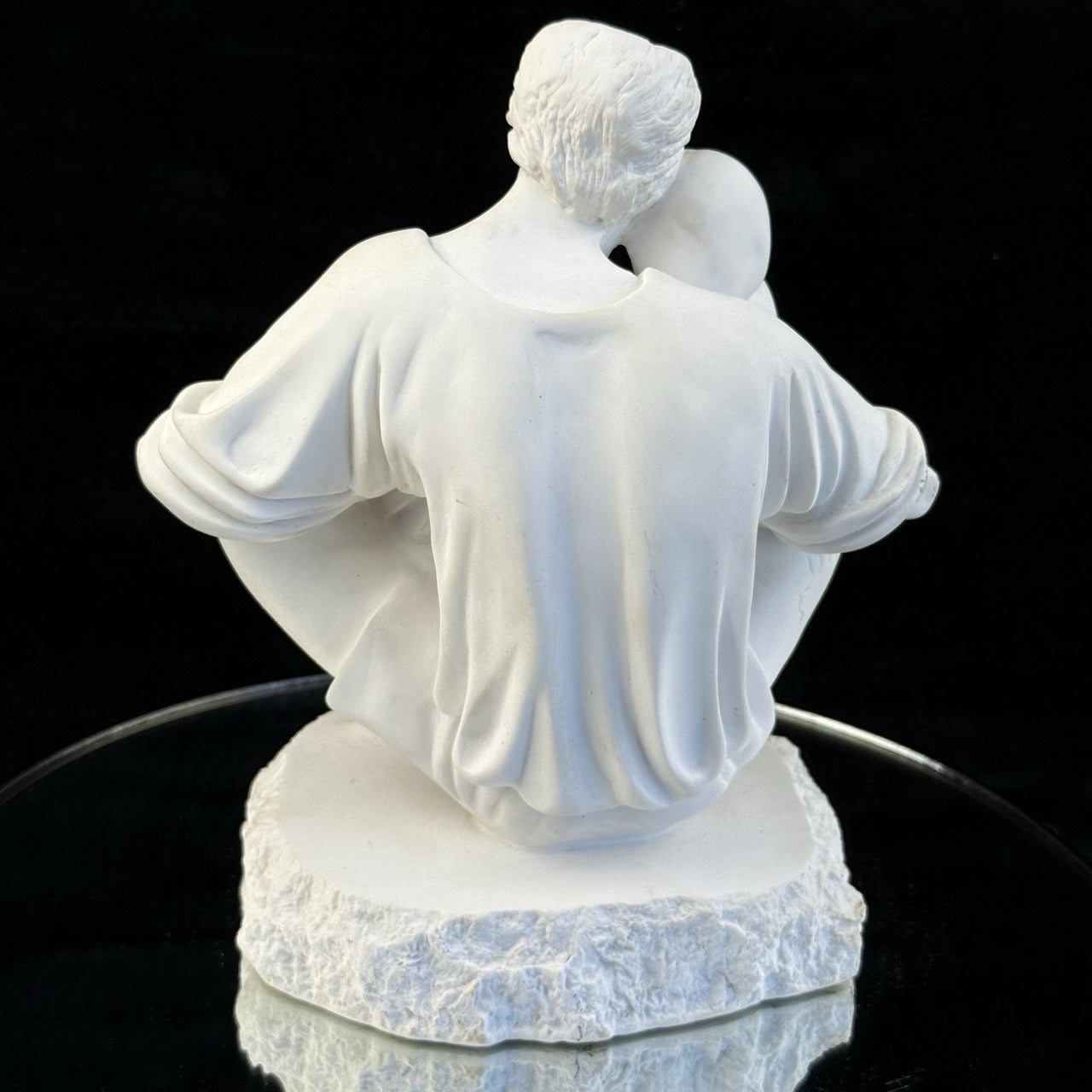 Holy Family Statue Sculpture - Signed/Marked  - White Alabaster/Resin Compos 1999