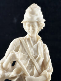 Thumbnail for Antique , Late 19th Century Parian Ware Style Fisherman Figurine 2.13kg 12in dec4