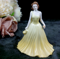 Thumbnail for Porcelain Coalport stunning lady Figurine yellow - Cindy Mint collectable 0