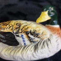 Thumbnail for Foreign Duck Mallard Figurine Porcelain Hand Painted Vintage Collectible 5