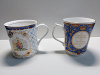 Thumbnail for Ringtons Fine Bone Mugs Commemorative Queen Elizabeth II 2 Set of Wade Vintage1
