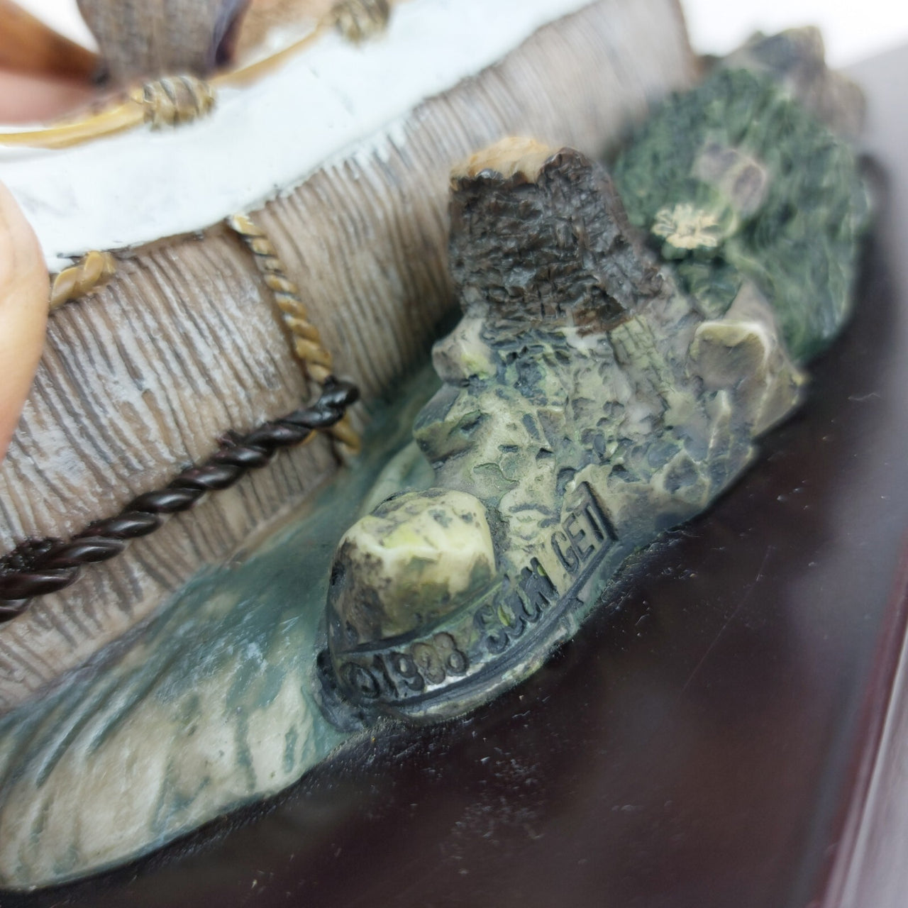 Academy Native American Canoe Sculpture Figurine Collectible 6.5" United States12