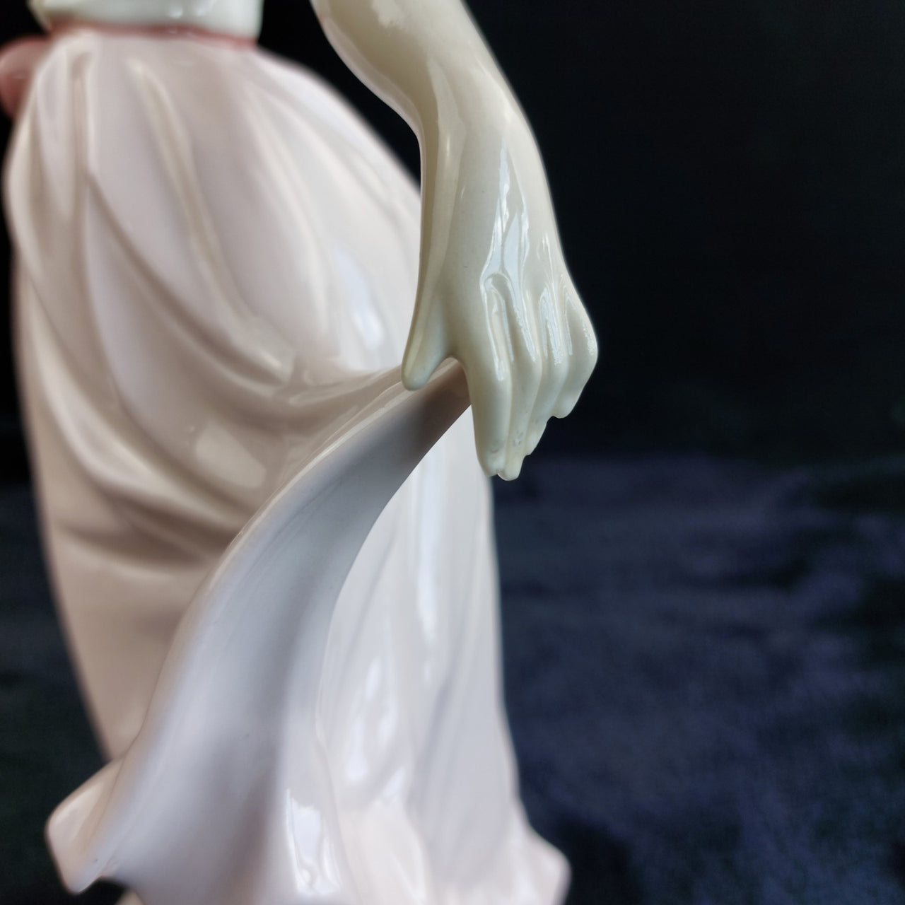 Tengra Porcelain beautiful large Girl Figurine Spain Pink Dress Flow 11" decor9