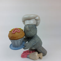 Thumbnail for Me to Grey You Tatty Teddy Chef with Cupcake 4 Inch Handmade Figurine Bear7