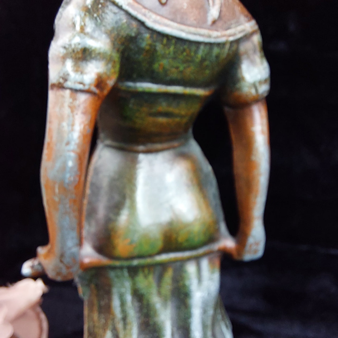 Vintage Pecheuse Pecheur Fisherman & woman Statues Pair Patina Bronze Look9