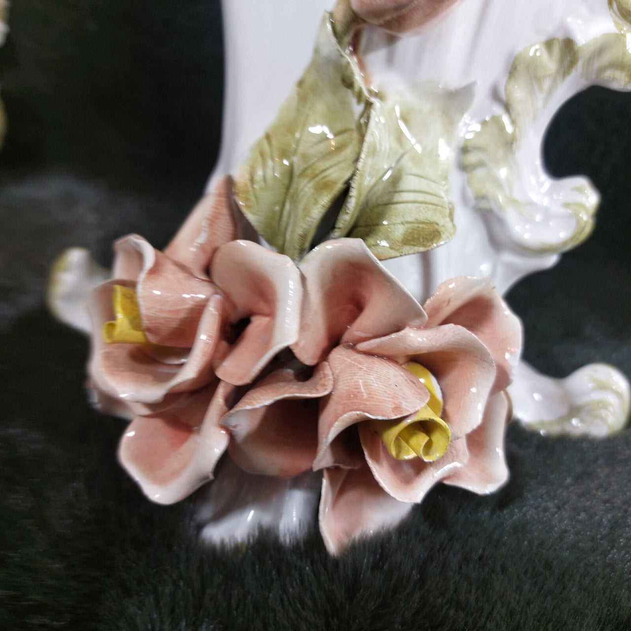 Francesco Capodimonte Italian Porcelain Italy Vase – Rococo Bird & Floral Design8