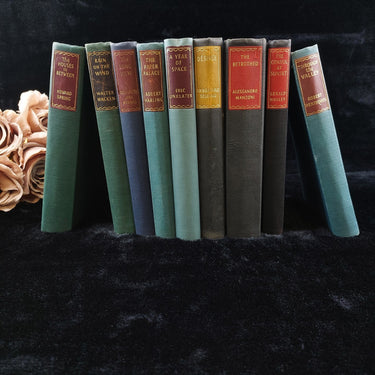9 Vintage Reprint Society Books, 1950s Classic Book Collection United Kingdom.1
