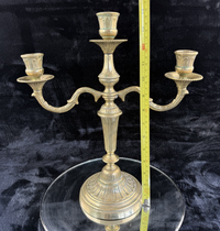 Thumbnail for Vintage Solid Ornate Brass Candelabra - Neoclassical/Victorian Style Collectable2