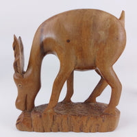 Thumbnail for Vintage Hand-Carved Wooden African Antelope & Gazelle Ornaments -Set of 2 Animal3