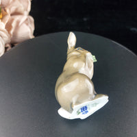 Thumbnail for Royal Copenhagen Figurine Bunny Rabbit White Brown Denmark Porcelain 1019 Gloss5