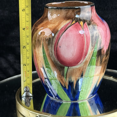 H&K Tunstall Art Pottery Tulip Vintage Antique vase England 1930s Floral decor1