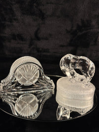 Thumbnail for Waterford Elegant Crystal Clock & Frosted Horse Figurine Desk Decor Set Clear de10