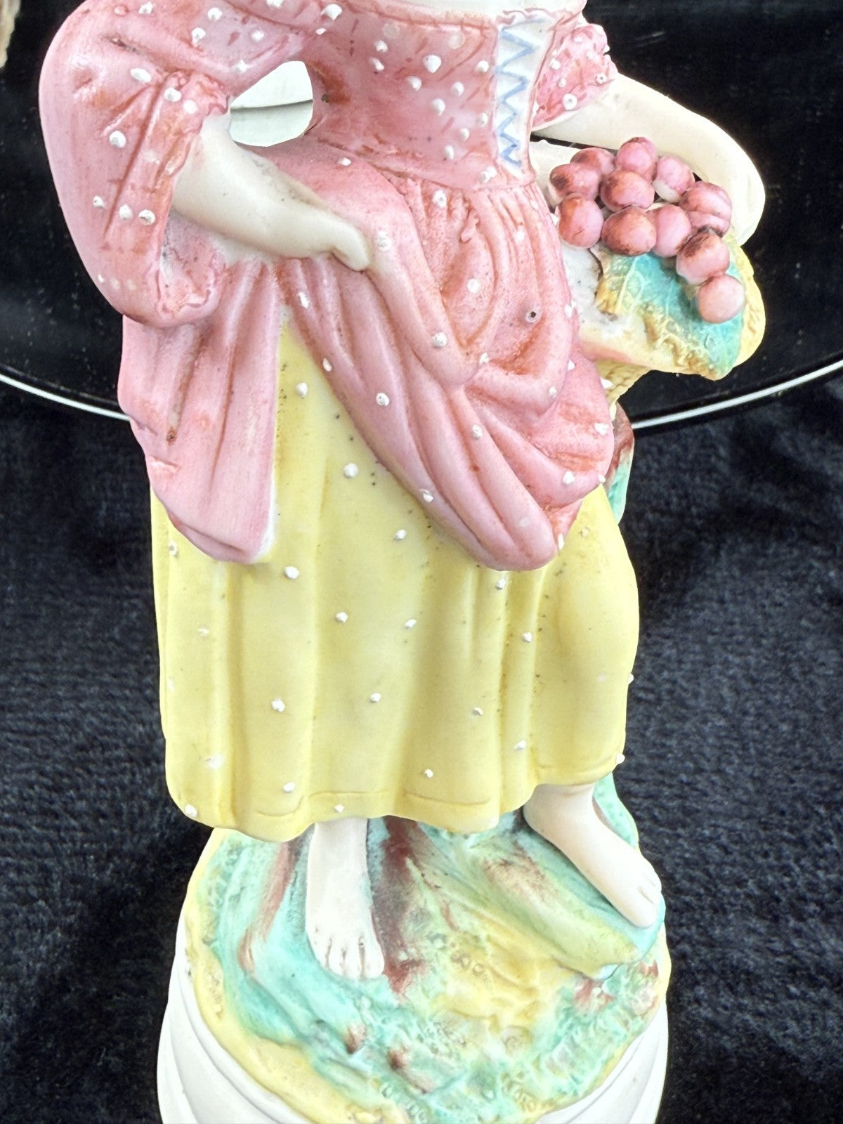 Victorian 19th c Antique Staffordshire Style Figurines Grapes & Harvester couple13
