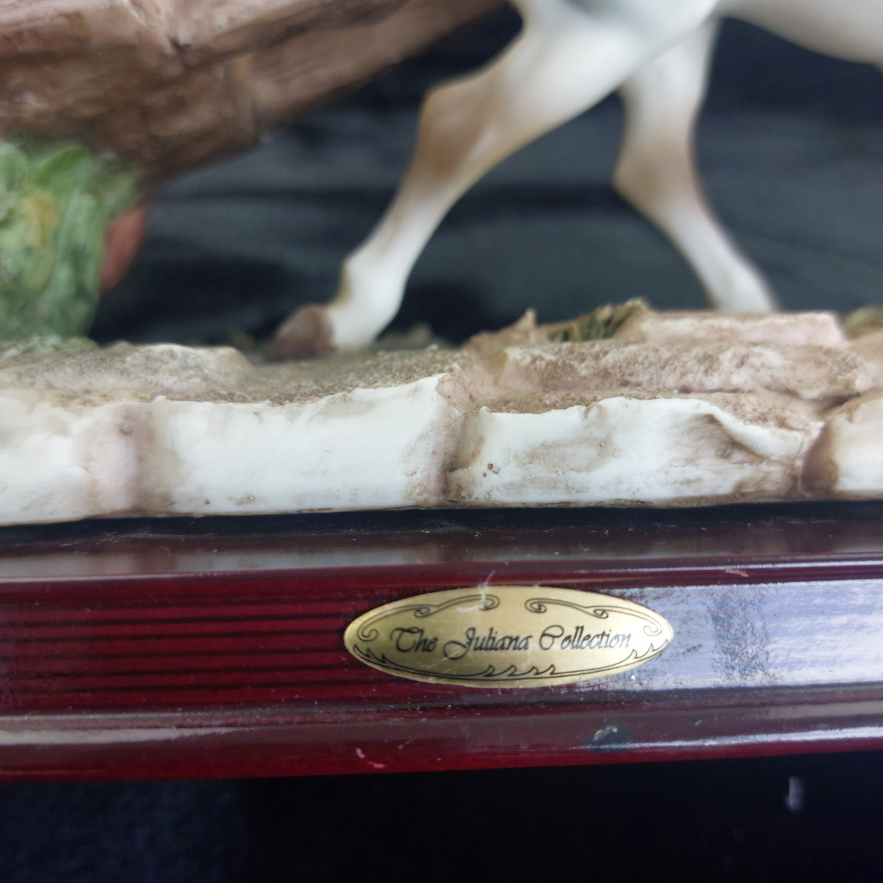 Large signed Juliana Collection 2000 Horse Carriage Figurine size see Handmade11