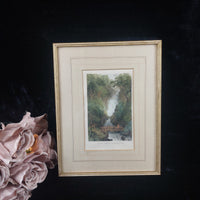 Thumbnail for Antique Engraving   - Airey Force Cumbria by T. Allom & J.C. Bentley 1833   0