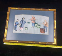 Thumbnail for 19th Century Chinese School Artisan Cutting Timber Framed Painting Bodycolor3