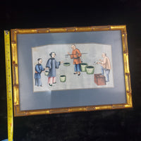 Thumbnail for 19th Century Chinese School Artisan Cutting Timber Framed Painting Bodycolor4