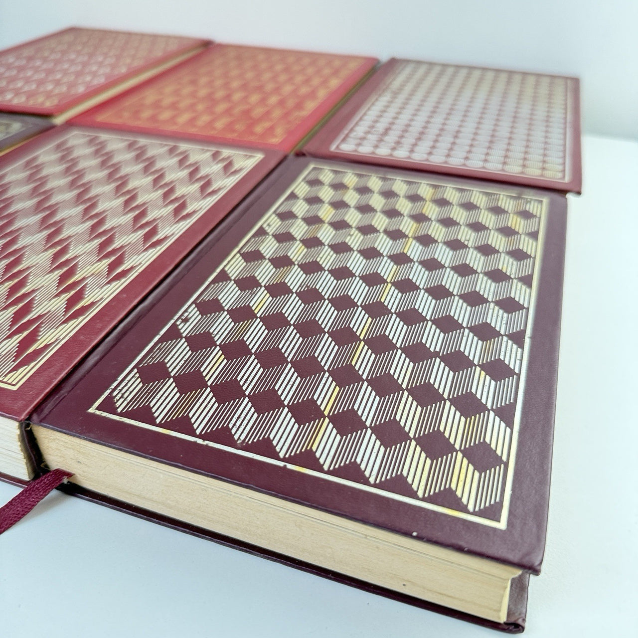 Reader’s Digest Condensed Books Set x6 1980s 90s Gold Burgundy Hardcover Deco9