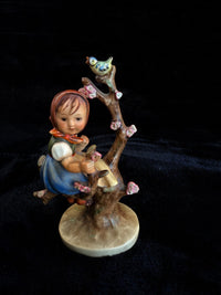Thumbnail for Vintage Figurine Hummel-Style of a Girl in a Tree with a Bird - West Germany1