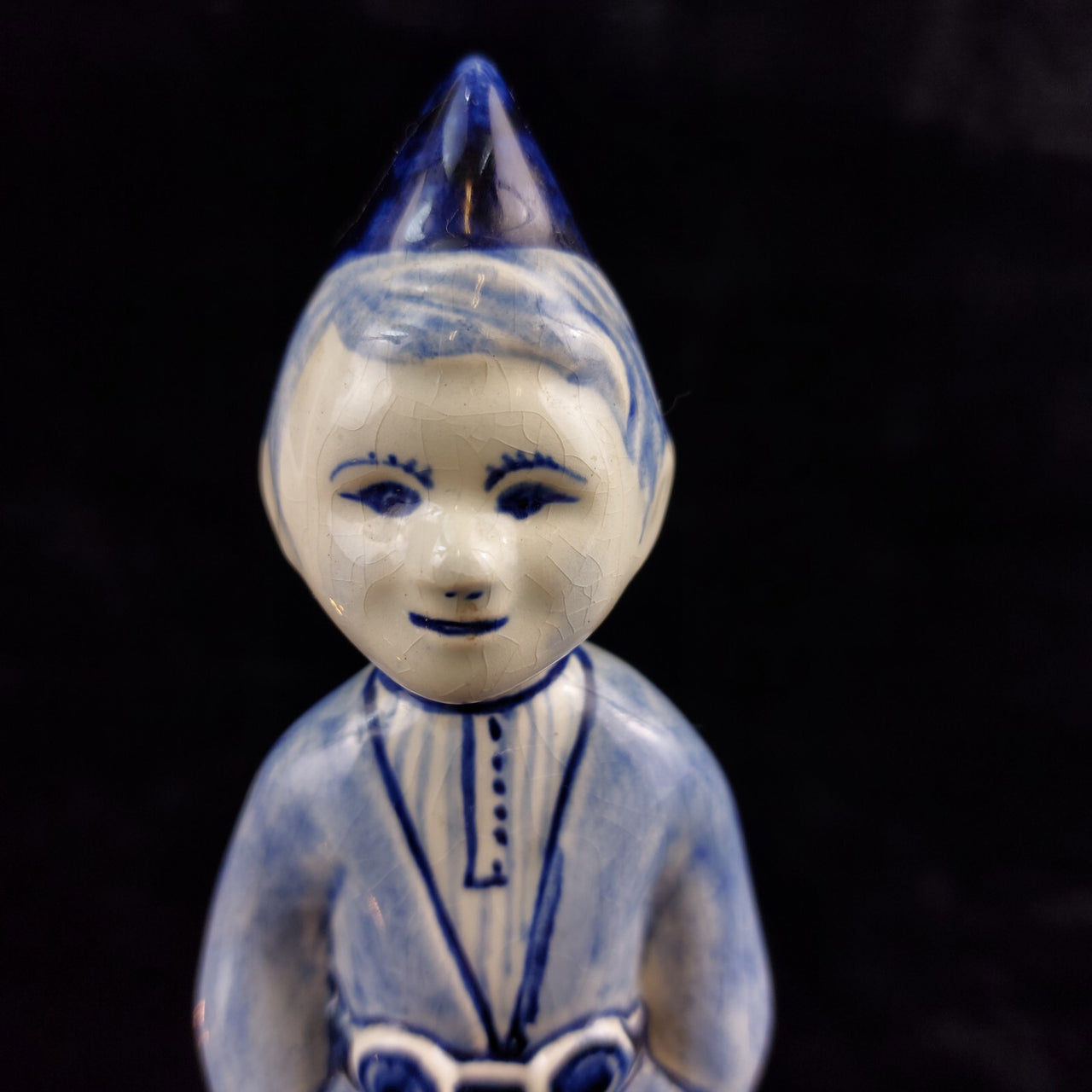 Delft-Style Hand-Painted "Dutchy" Figurine -1960-70's Blue United Kingdom Figure4
