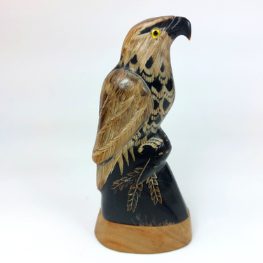 Hand Carved Buffalo Horn Eagle 6