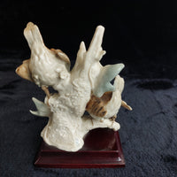 Thumbnail for G.Armani Twin Birds Figurine  Italian Capodimonte Porcelain Signed 6.5” gift6