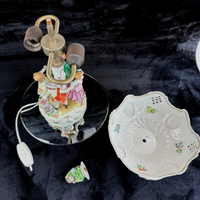 Thumbnail for Antique Hand-Painted Royal KPM Bavaria Porcelain Table Lamp with Floral decor16