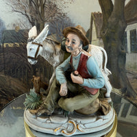 Thumbnail for Rare Vintage Capodimonte Original Figurine: Old Man with Donkey see the pics6