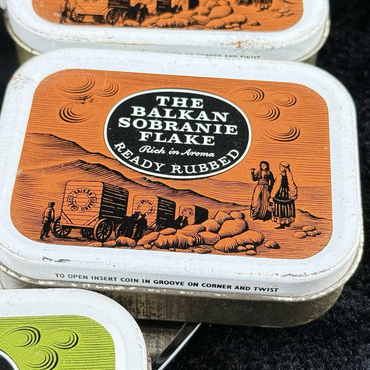 Rare 10 Balkan Sobranie Express State Tobacco Tin Lot Vintage UK Flake Ornament6